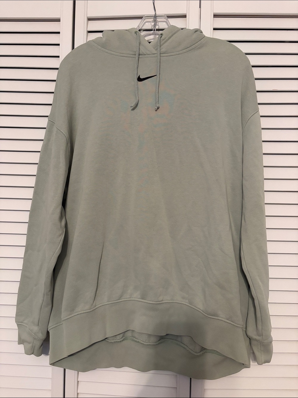 Nike Sage Green Pullover Hoodie with Black Swoosh